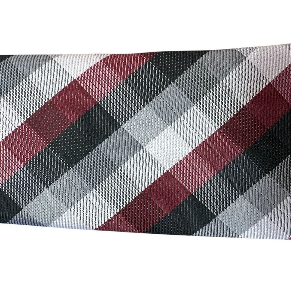 Plaid Clip-on Boys Polyester Tie Dressy